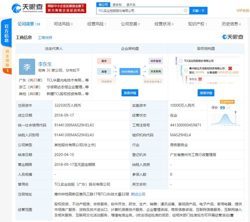 tcl實(shí)業(yè)控股發(fā)生工商變更,經(jīng)營范圍新增互聯(lián)網(wǎng)文化活動服務(wù) 增值電信業(yè)務(wù)等